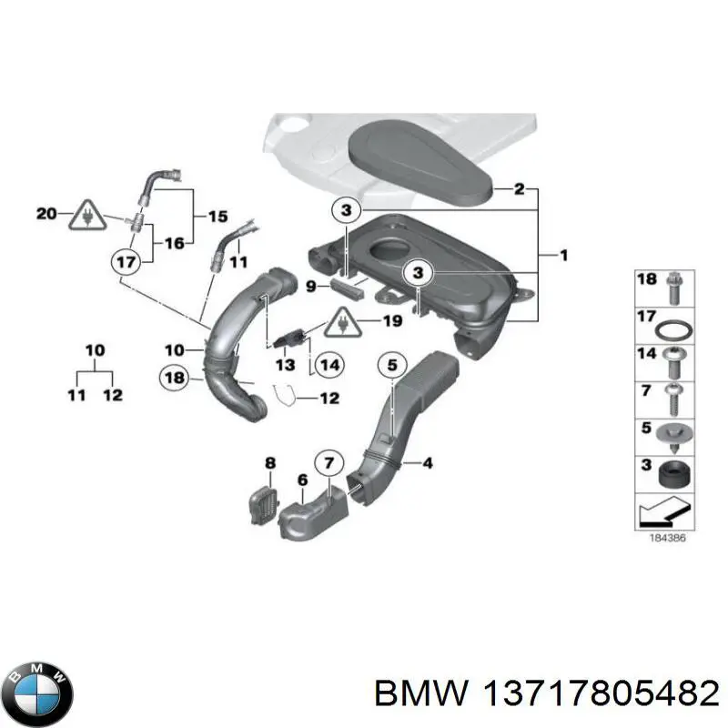 Cano derivado de ar do medidor de consumo do ar BMW 13717805482 preço, a partir de 224,38 USD
