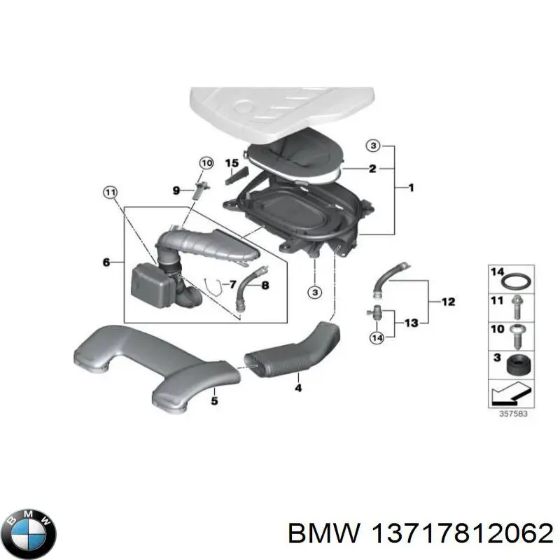 Cano derivado de ar, saída de filtro de ar BMW 13717812062 preço, a partir de 160,04 USD