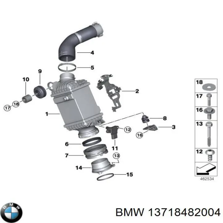 Mangueira (cano derivado) de intercooler BMW 13718482004 preço, a partir de 315,93 USD