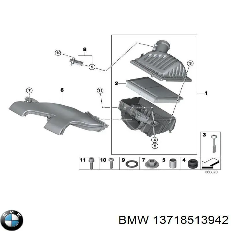 13718513942 BMW Cano derivado de ar