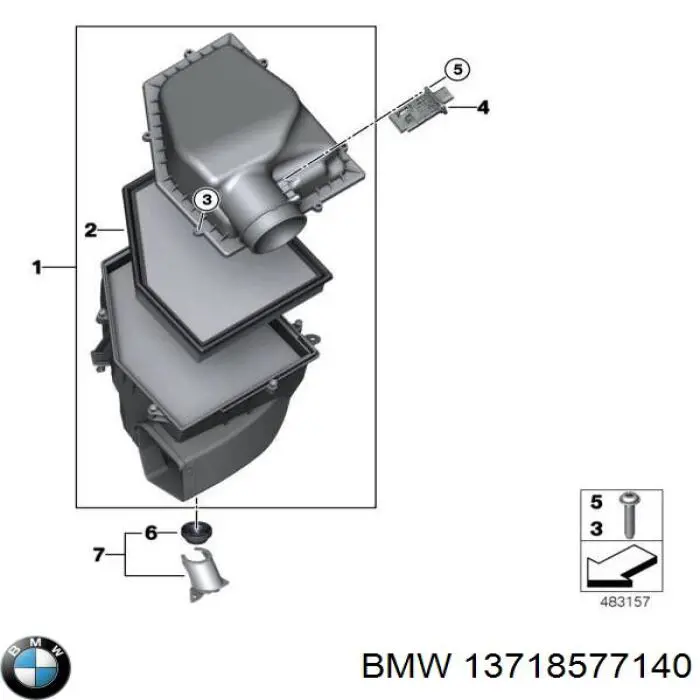 13718577140 BMW Caixa de filtro de ar