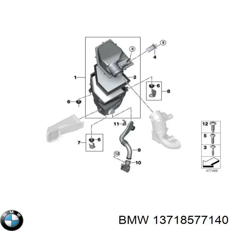 Caixa de filtro de ar BMW 13718577140 preço, a partir de 354,13 USD