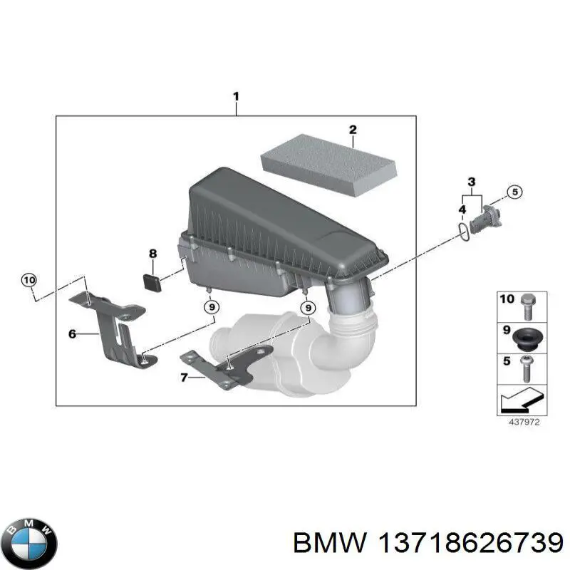 13718626739 BMW Filtro de ar