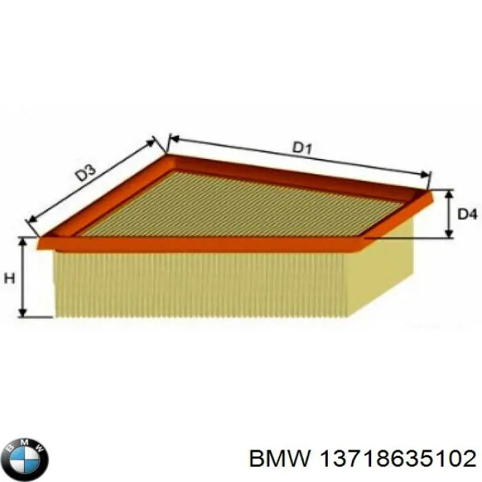 13718635102 BMW Filtro de ar