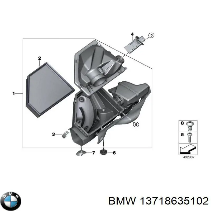 Compre 13718635102 BMW Filtro de ar