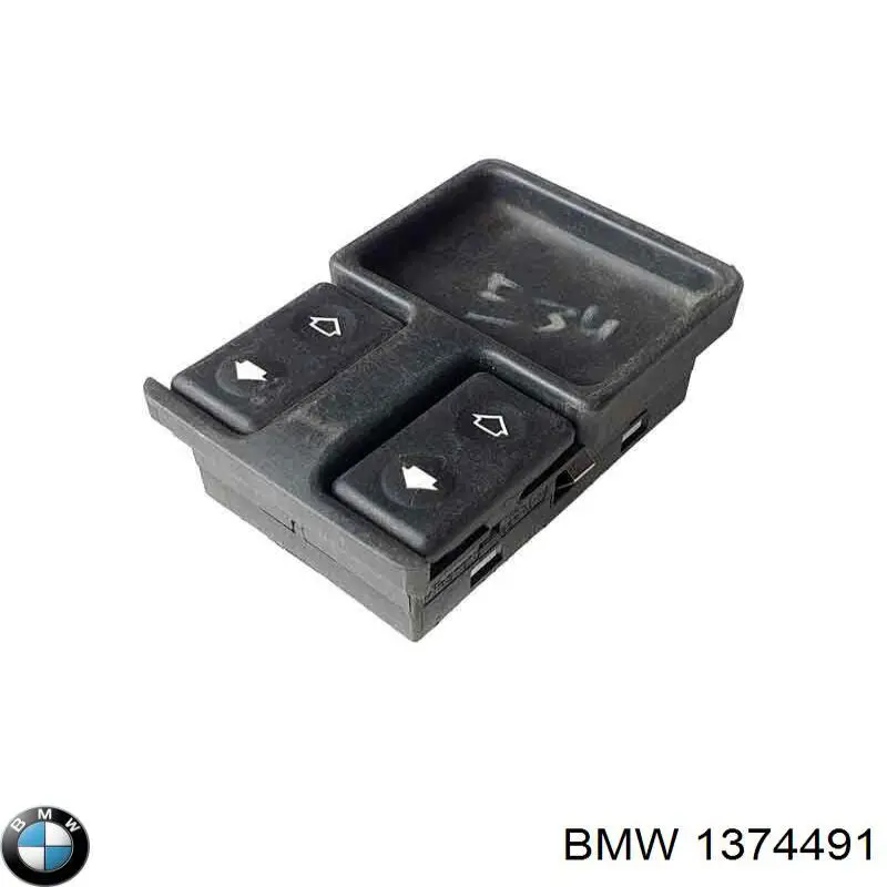 Unidade de botões dianteira esquerda de controlo de elevador de vidro 1374491 BMW