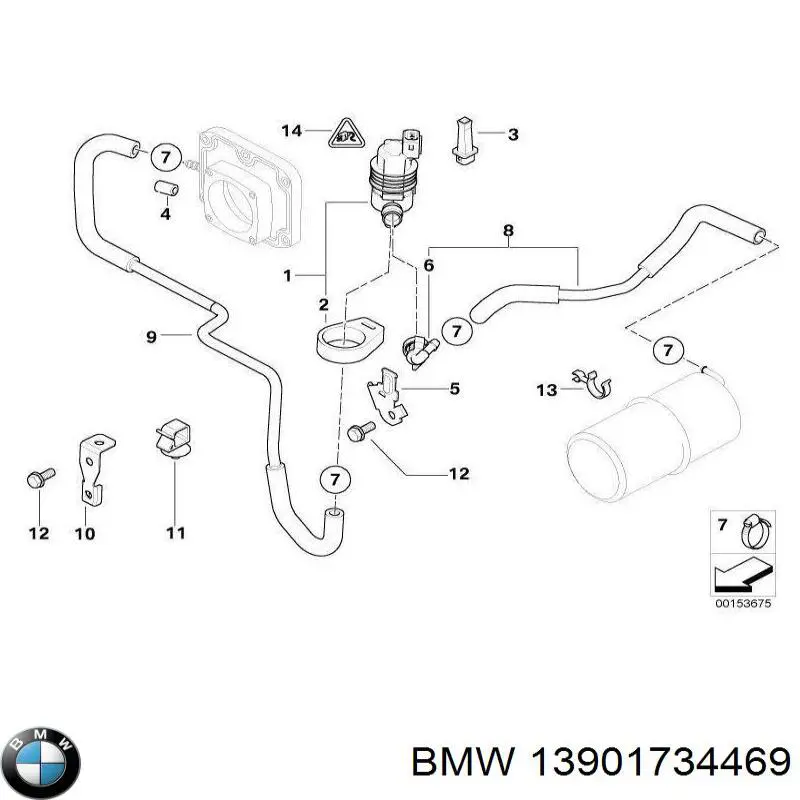 13901734469 BMW Resistor de válvula de ventilação do tanque de combustível