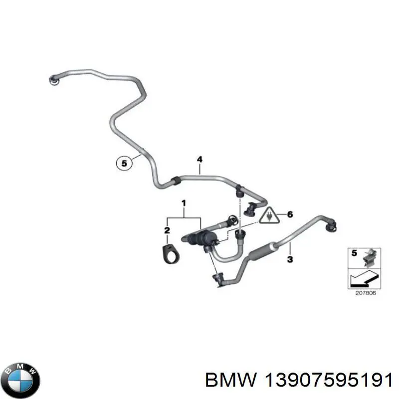 Tubo de ventilação do tanque de combustível BMW 13907595191 preço, a partir de 63,21 USD
