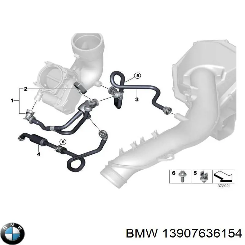 13907636154 BMW Válvula de ventilação dos gases do tanque de combustível