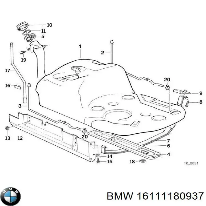 Tanque de combustível BMW 16111180937 preço, a partir de 3027,13 USD