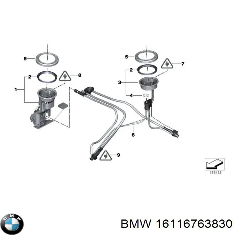 16116763830 BMW Sensor esquerdo do nível de combustível no tanque