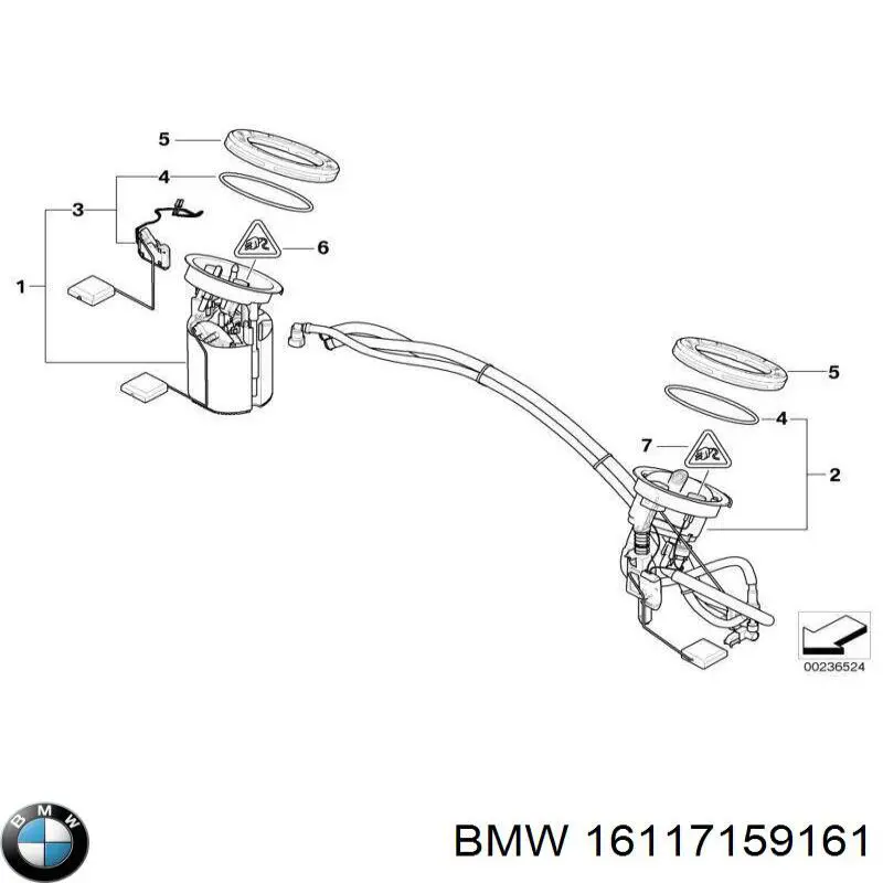Compre 16117159161 BMW Módulo de bomba de combustível com sensor do nível de combustível
