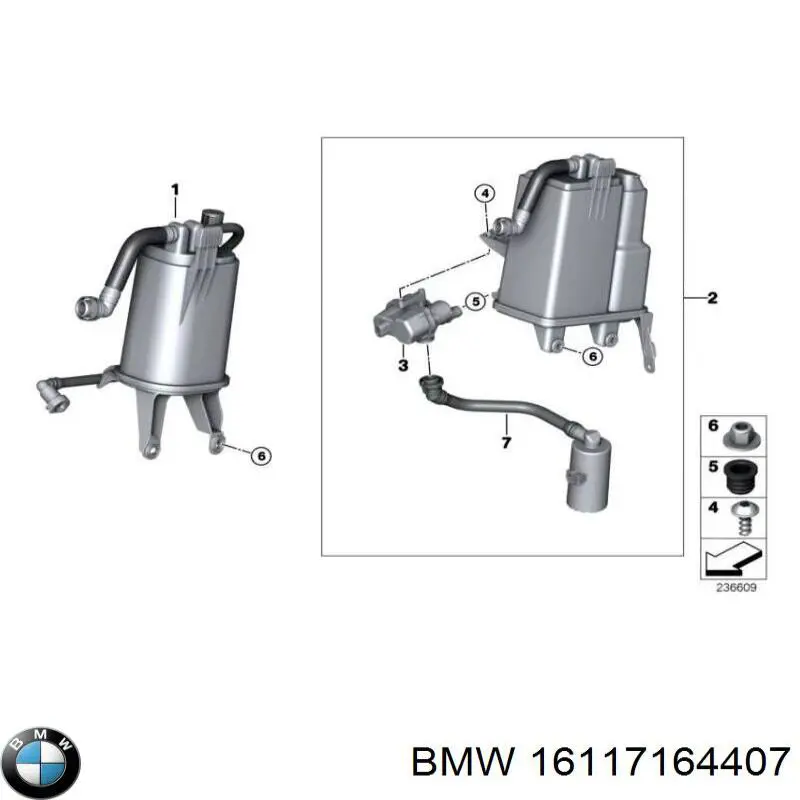 Adsorvedor dos vapores de combustível BMW X5  E70