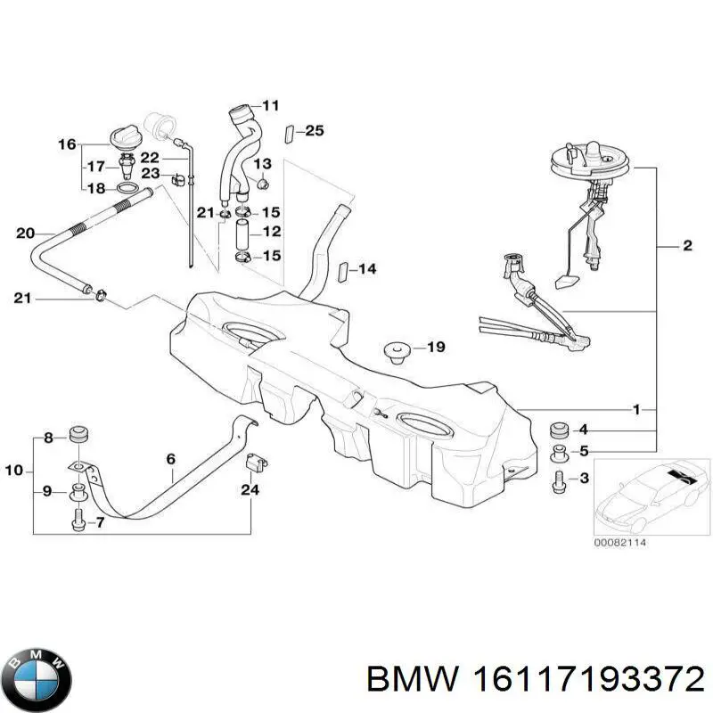 Tampa (tampão) do tanque de combustível BMW 16117193372 preço, a partir de 27,38 USD
