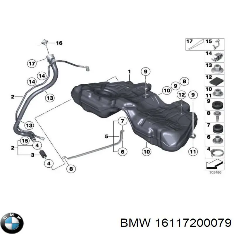 Tanque de combustível BMW 16117200079 preço, a partir de 1561,48 USD
