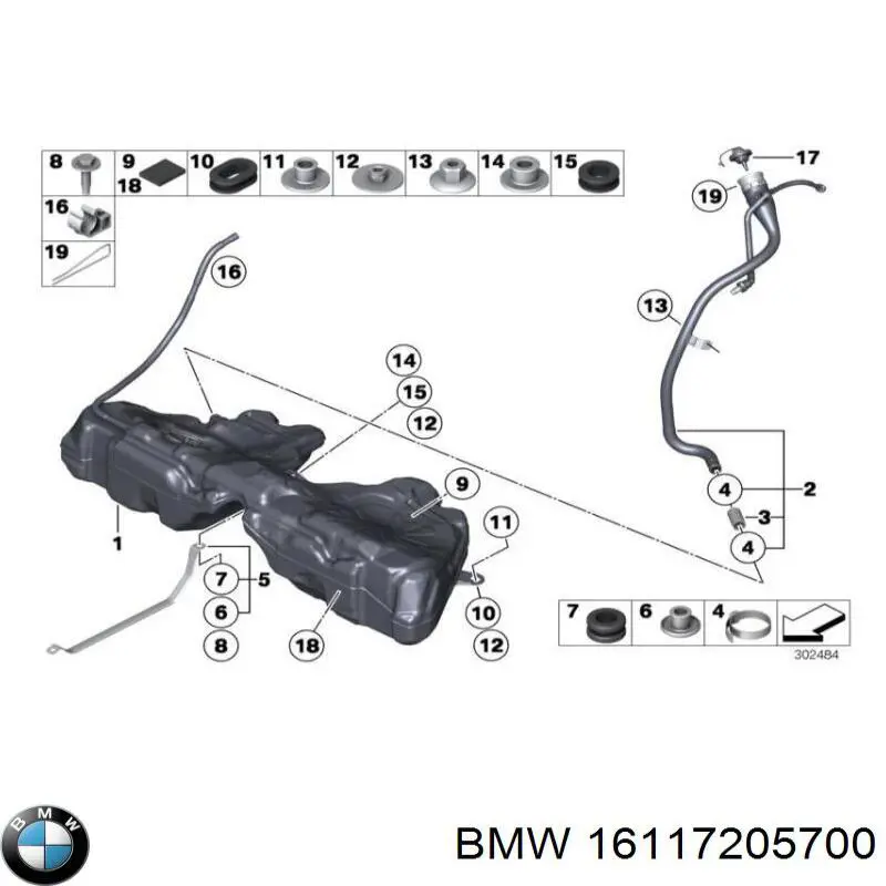 16117205700 BMW Gargalo de enchimento do tanque de combustível