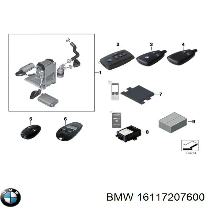 16117207600 BMW Módulo de bomba de combustível com sensor do nível de combustível