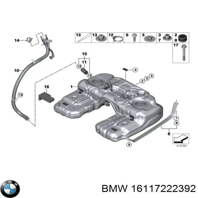 Tampa (tampão) do tanque de combustível BMW 16117222392 preço, a partir de 33,96 USD
