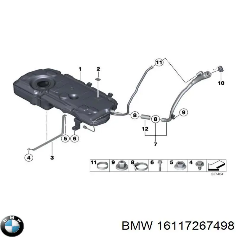 Tanque de combustível BMW 7  F01, F02, F03, F04