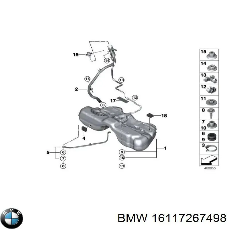 Tanque de combustível para BMW 7  F01, F02, F03, F04