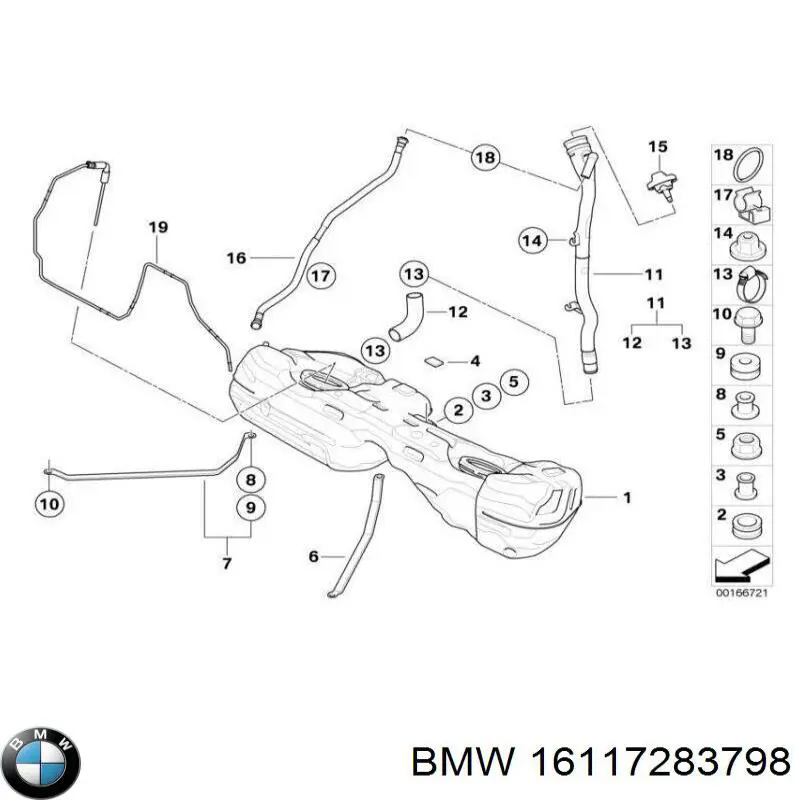 16117283798 BMW Tanque de combustível