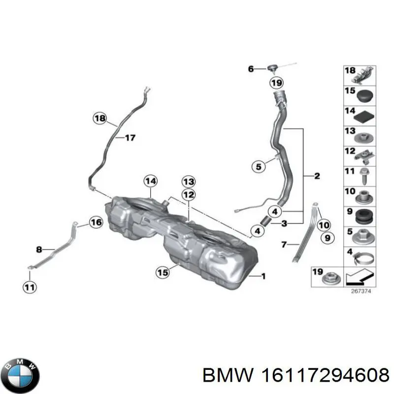 16117294608 BMW Tanque de combustível