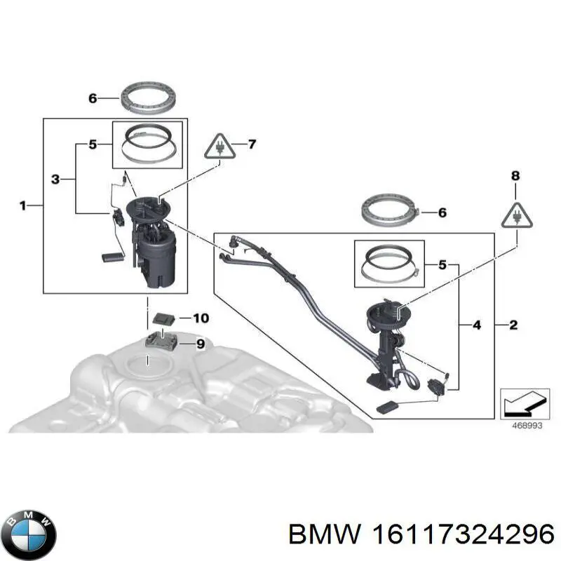 16117324296 BMW Módulo de bomba de combustível com sensor do nível de combustível