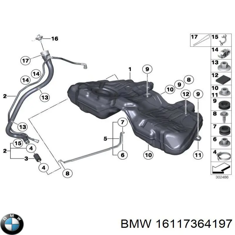 Tanque de combustível para BMW 7  F01, F02, F03, F04