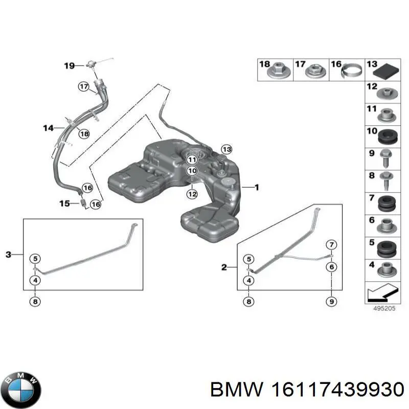 Gargalo de enchimento do tanque de combustível BMW 16117439930 preço, a partir de 360,17 USD