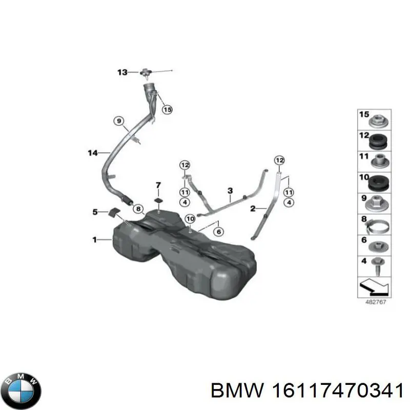 Tampa (tampão) do tanque de combustível BMW 16117470341 preço, a partir de 28,22 USD