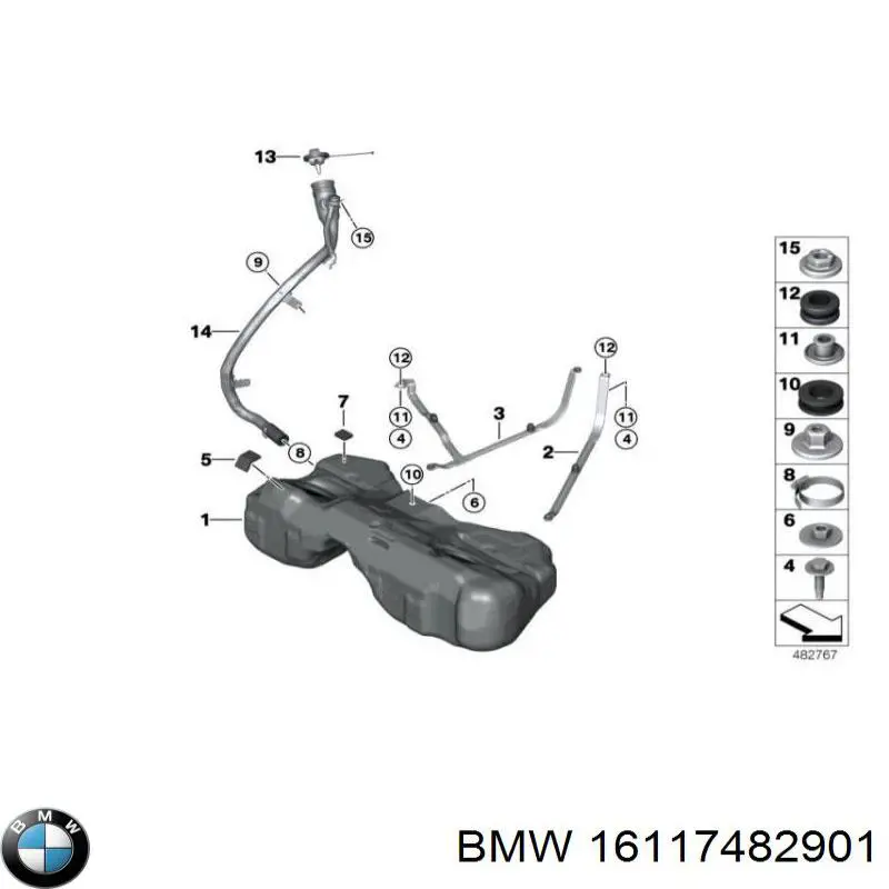 16117482901 BMW Tampa (tampão) do tanque de combustível