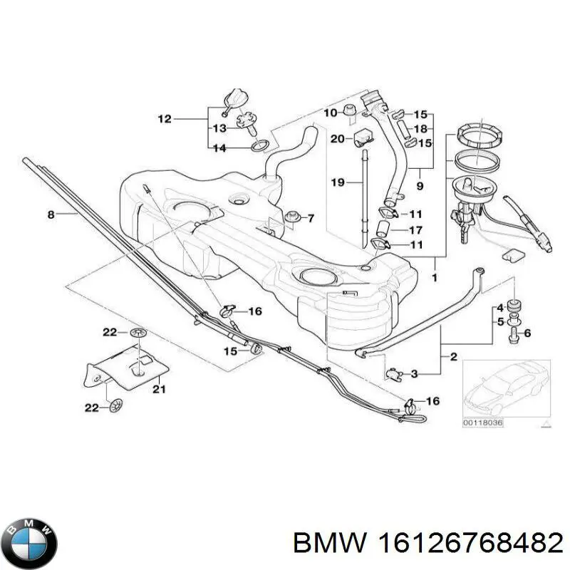 16126768482 BMW Tanque de combustível