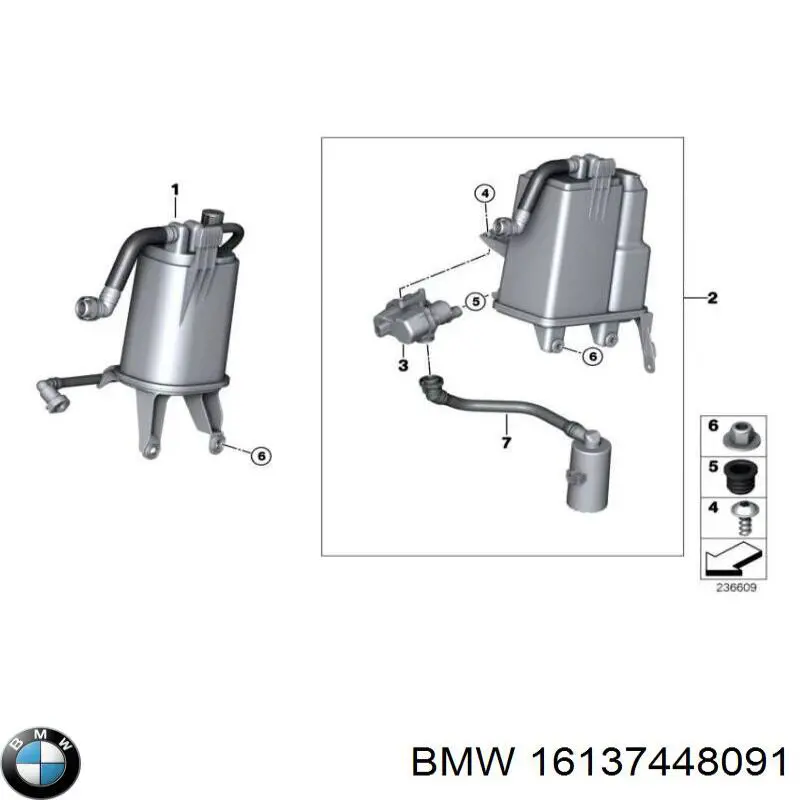 Válvula de adsorvedor dos vapores de combustível BMW 16137448091 preço, a partir de 106,86 USD