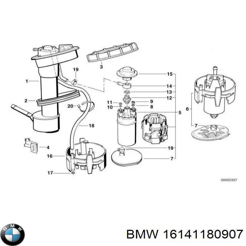 16141180907 BMW Filtro de malha de bomba de gasolina