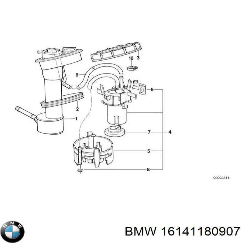 Filtro de malha de bomba de gasolina BMW 16141180907 preço, a partir de 75,87 USD