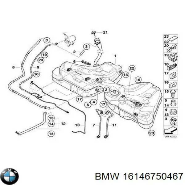 Vedante de sensor do nível de combustível/da bomba de combustível (tanque de combustível) BMW 16146750467 preço, a partir de 6,14 USD