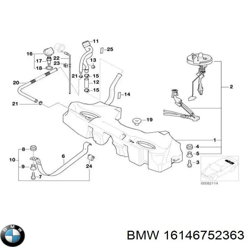 16146752363 BMW Tanque de combustível