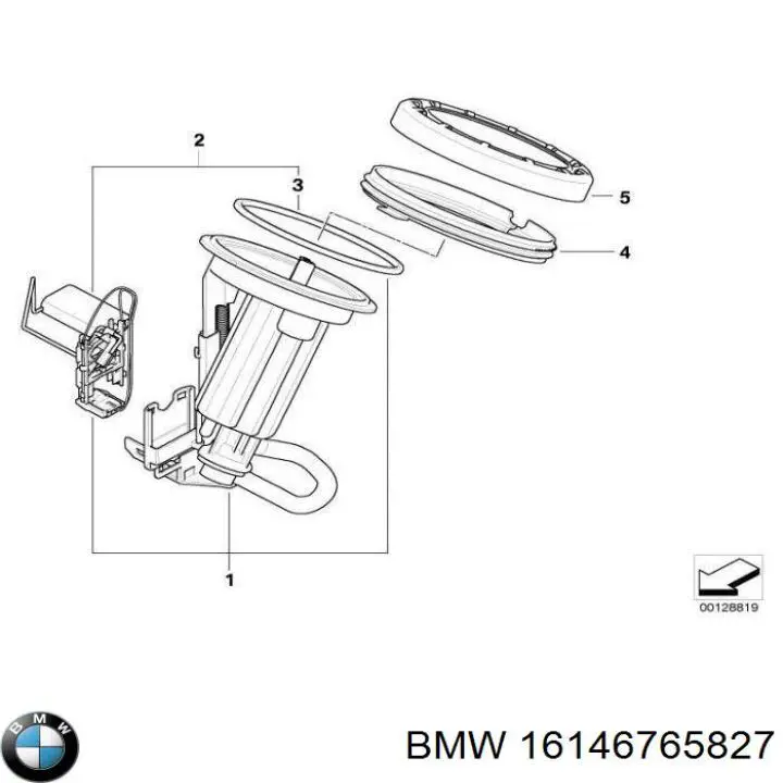 16146765827 BMW Módulo de bomba de combustível com sensor do nível de combustível