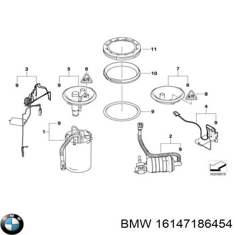16147186454 BMW Filtro de combustível