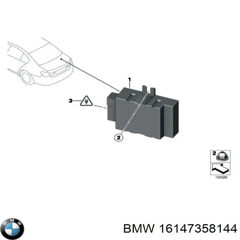 16147358144 BMW Módulo de direção (Centralina eletrônica) da bomba de combustível