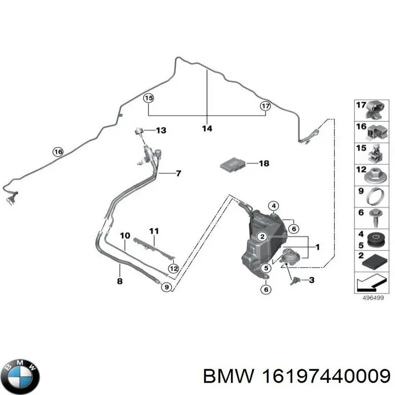 Adsorvedor dos vapores de combustível para BMW X5  G05, F95