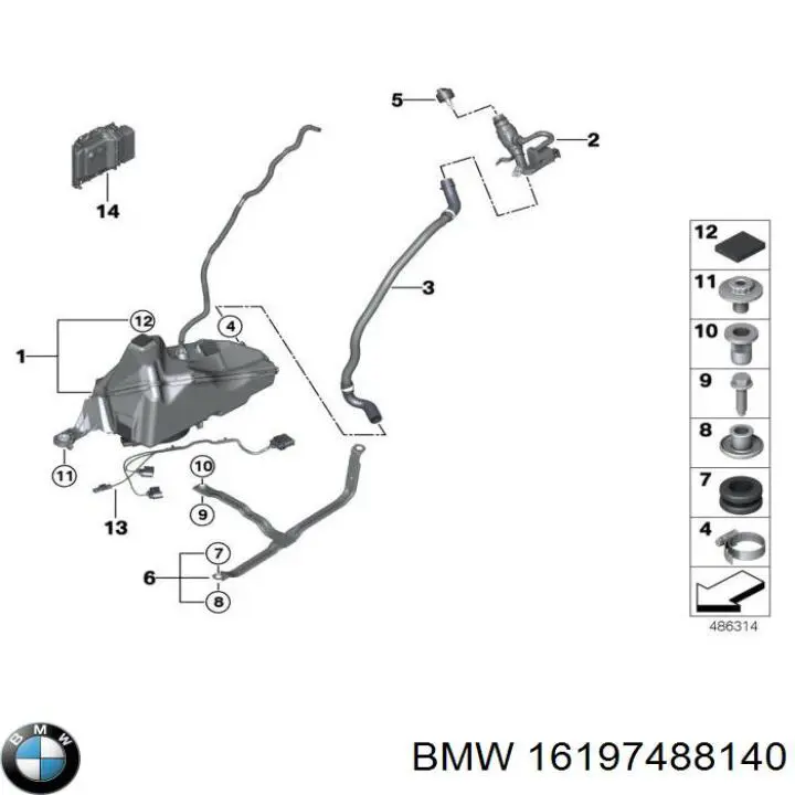 Compre 16197488140 BMW Unidade de controlo AD BLUE