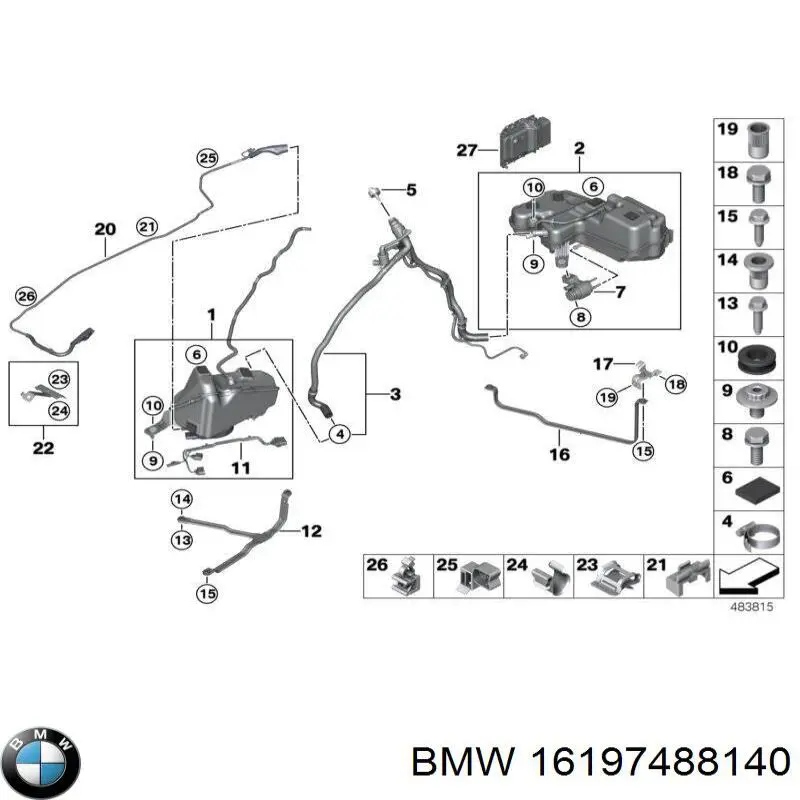 16197488140 BMW Unidade de controlo AD BLUE