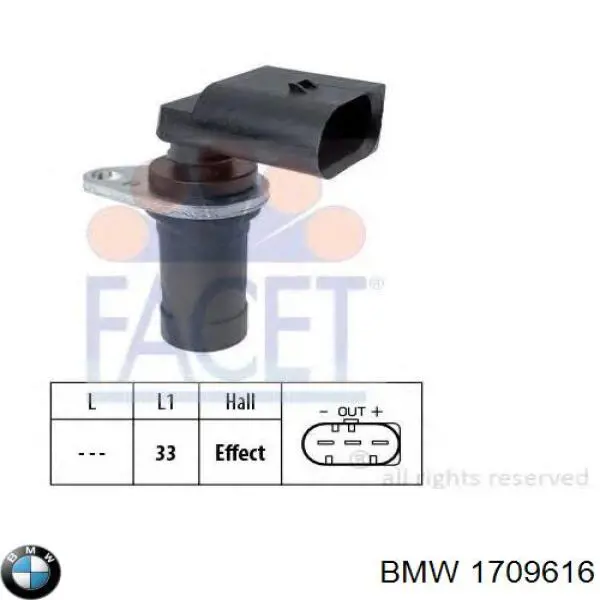 Sensor de posição (de revoluções) de cambota BMW 1709616 preço, a partir de 26,03 USD