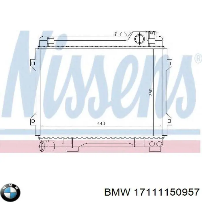 Radiador de esfriamento de motor BMW 17111150957 preço, a partir de 718,67 USD