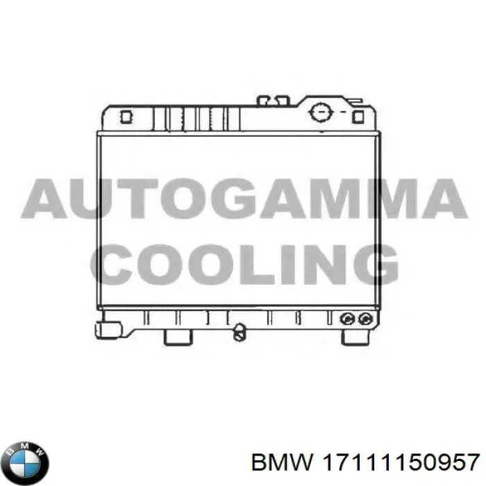 Radiador de esfriamento de motor 17111150957 BMW