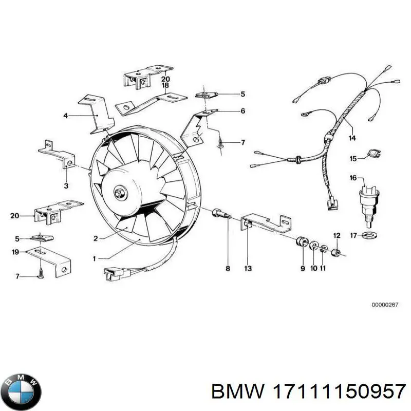 17111150957 BMW Radiador de esfriamento de motor