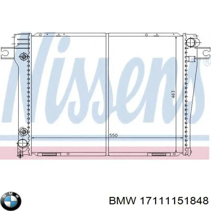 Radiador de esfriamento de motor BMW 17111151848 preço, a partir de 828,46 USD