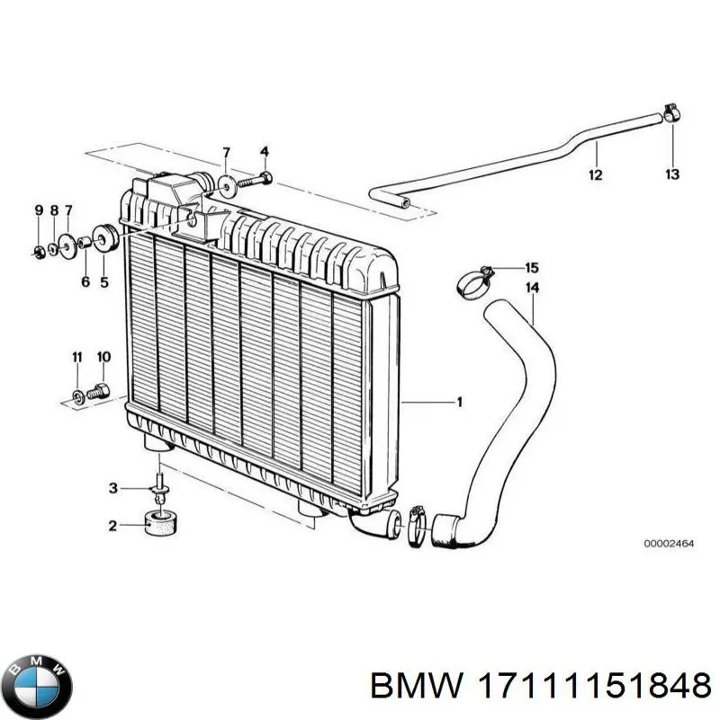 Compre 17111151848 BMW Radiador de esfriamento de motor
