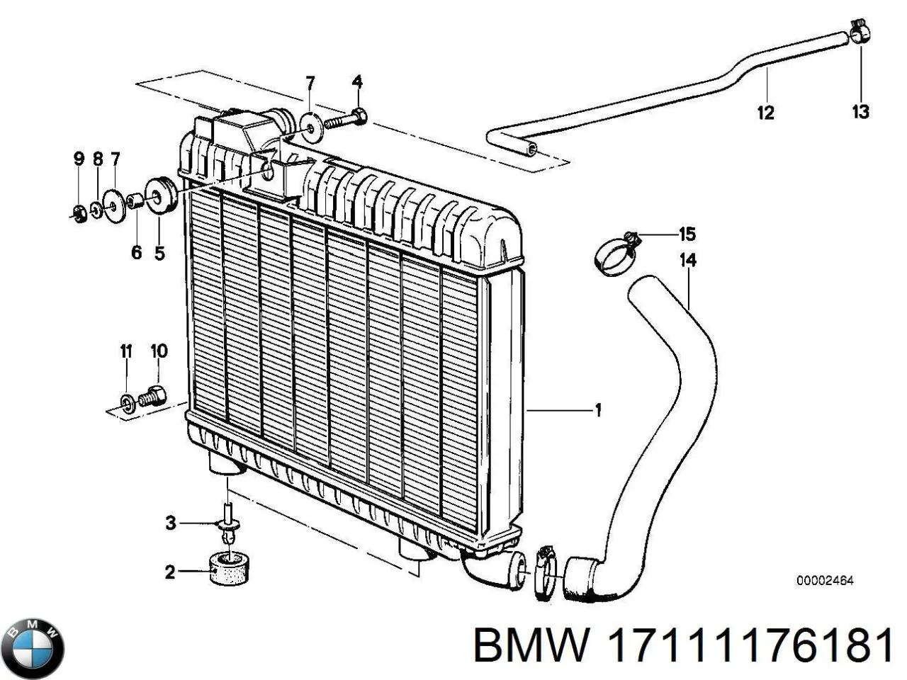 17111176181 BMW Radiador de esfriamento de motor